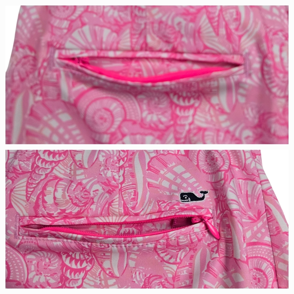 Vineyard Vines Pink Seashell Whale Logo Skort Skirt Golf Tennis - Picture 5 of 13